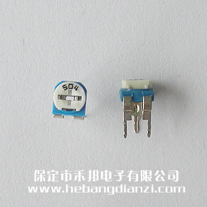 504 卧式蓝白可调(diào)电阻 500K